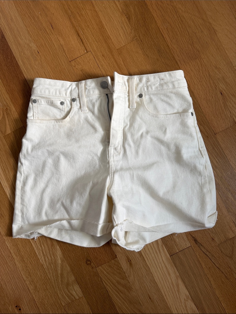 Madewell White Denim Cutoff Shorts